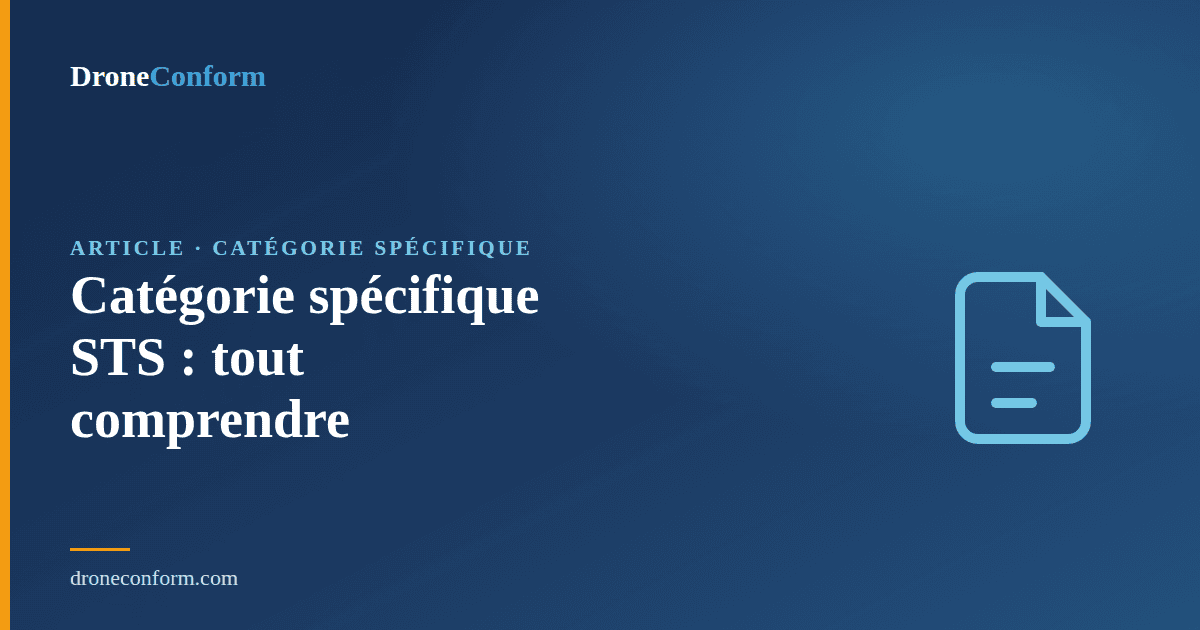 catégorie spécifique STS drone