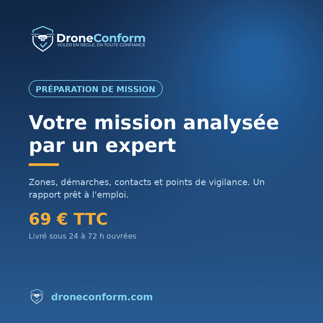 Préparation de mission drone